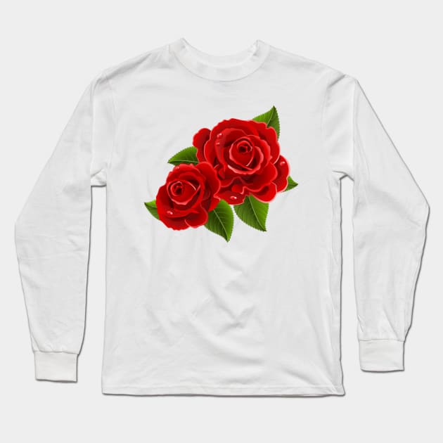 Pink Rose Boquet Long Sleeve T-Shirt by DieyDaiana